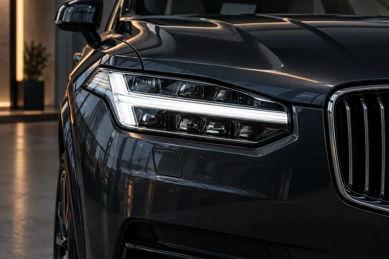 Volvo LED far detayını gösteren temsili görsel